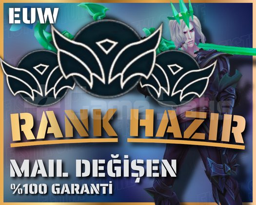 EUW / 30 LVL+ RANK HAZIR + MAİL ONAYSIZ