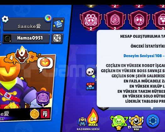 Satılık brawl stars hesabı 130k