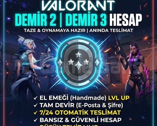 DEMİR | TEMİZ HESAP | 7/24 OTO TESLİMAT
