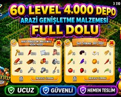60 LEVEL 4000 DEPO FULL ARAZİ DOLU
