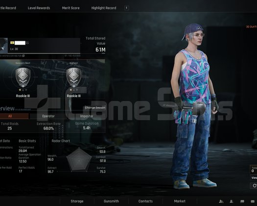 30 level Kürekli 61 M PC HESABI