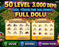50 LEVEL 3000 DEPO FULL AĞIL DOLU HESAP
