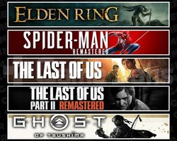 Elden +Spider 1 +TLOU1 +2 +Tsushima