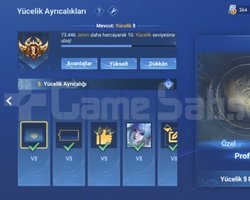 185 seviye hesabım yücelik 9 seviye