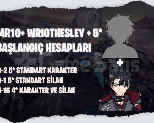 EU | MR10+ Wriothesley + 5* Karakter