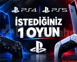 İSTEDİĞİNİZ 1 OYUN PS4/PS5/PRO +GARANTİ