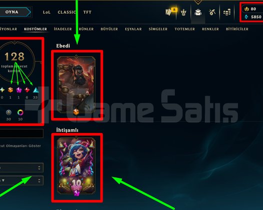 375 LVL + 128 KOSTÜM + 172 HERO + MAİL!