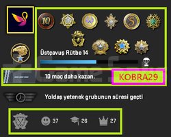 12 MADALYA 1165 WİN 3222 SAAT SEÇKİN