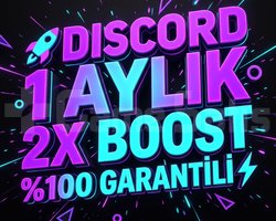 DISCORD 1 AYLIK 2X BOOST GARANTİLİ