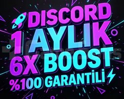 DISCORD 1 AYLIK 6X BOOST GARANTİLİ