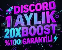 DISCORD 1 AYLIK 20X BOOST GARANTİLİ