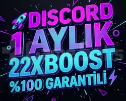 DISCORD 1 AYLIK 22X BOOST 100 GARANTİLİ