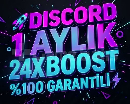 DISCORD 1 AYLIK 24X BOOST 100 GARANTİLİ