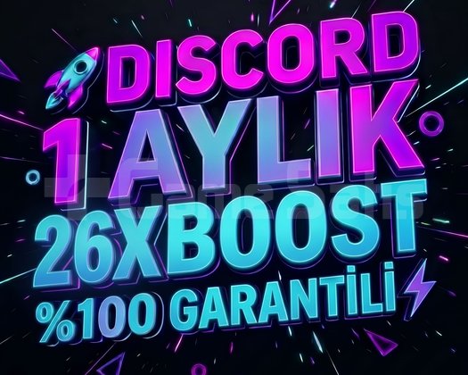 DISCORD 1 AYLIK 26X BOOST 100 GARANTİLİ