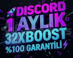 DISCORD 1 AYLIK 32X BOOST 100 GARANTİLİ