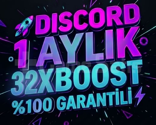 DISCORD 1 AYLIK 32X BOOST 100 GARANTİLİ