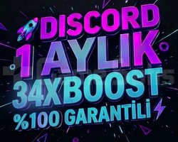 DISCORD 1 AYLIK 34X BOOST GARANTİLİ