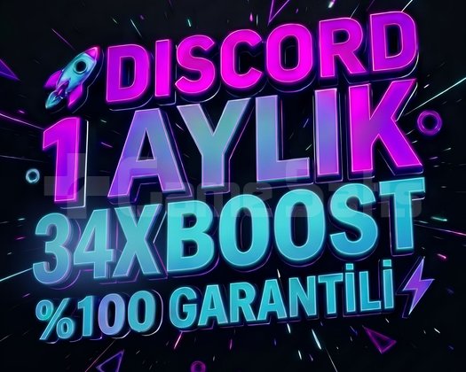 DISCORD 1 AYLIK 34X BOOST GARANTİLİ