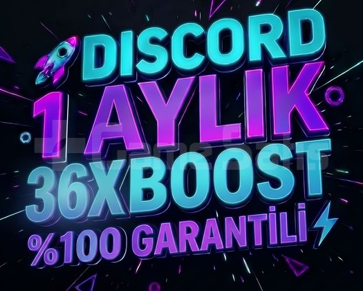 DISCORD 1 AYLIK 36X BOOST GARANTİLİ
