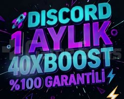 DISCORD 1 AYLIK 40X BOOST 100 GARANTİLİ