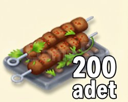 200 adet Kuzu Şiş