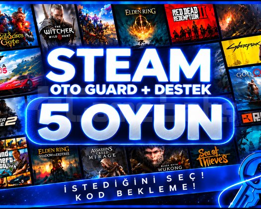 İSTEDİĞİNİZ 5 OYUN OTOMATİK TESLİMAT