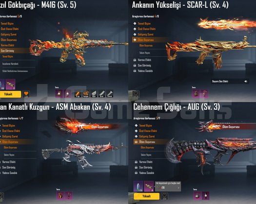 HACKER SETLİ S4 SAÇLI ALEV M416 5 SV