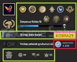 FACEİT+ 10 MADALYA 430 WİN 2104 SAAT