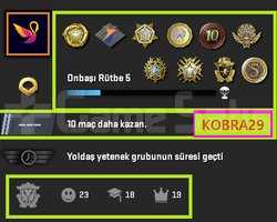 FACEİT+ 10 MADALYA 365 WİN 1165 SAAT