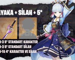 EU | MR40+ Kamisato Ayaka + Silahı + 5*