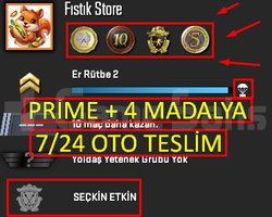 OTO | PRİME + 4-MADALYA + FACEİT + MAİL