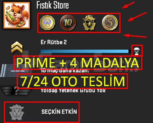 OTO | PRİME + 4-MADALYA + FACEİT + MAİL