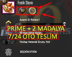 OTO | PRİME + 2-MADALYA + FACEİT + 5+10