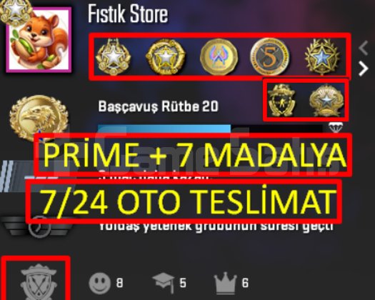 OTO | PRİME + 7-MADALYA + FACEİT + -TR-