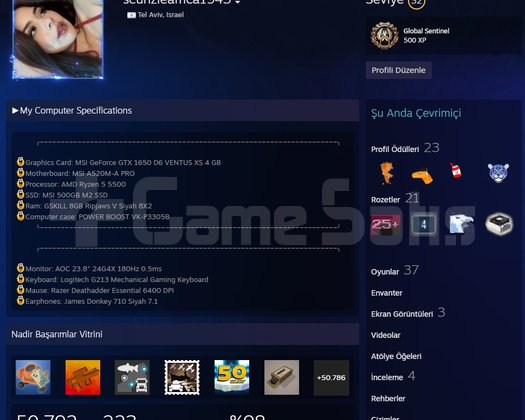 Acil Satılık Steam Hesabı
