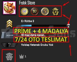 OTO | PRİME + 4-MADALYA + FACEİT + GTA V
