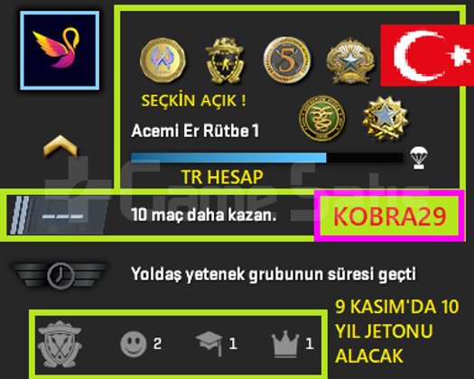 TR HESAP+ 6 MADALYA 135 WİN 682 SAAT