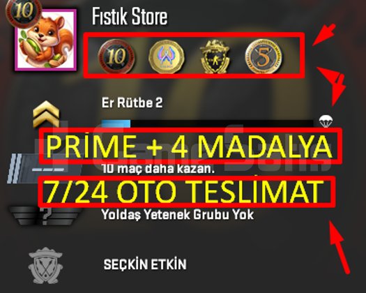 OTO | PRİME + 4-MADALYA + FACEİT + RDR 2