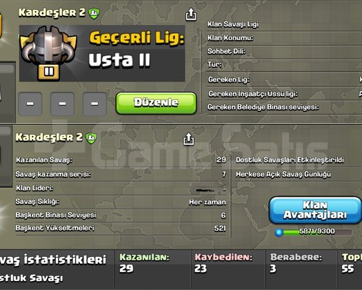 11 SEVİYE KARDEŞLER USTA LİGİ