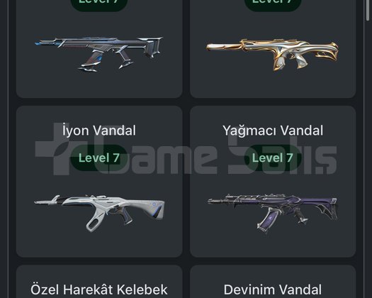 Kuronomi vandal daha + 7 tane özel skin