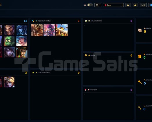 EUW / 48 LVL + 7+3 SKİN + Bronz 4 + OTO
