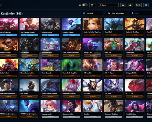 TR / 172 LVL + 142+3 SKİN + Derecesiz
