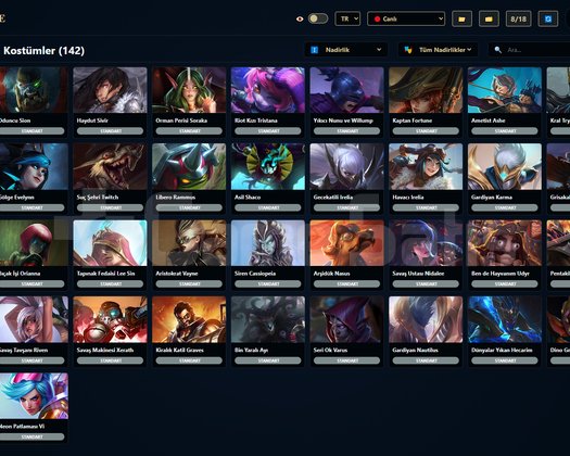 TR / 172 LVL + 142+3 SKİN + Derecesiz