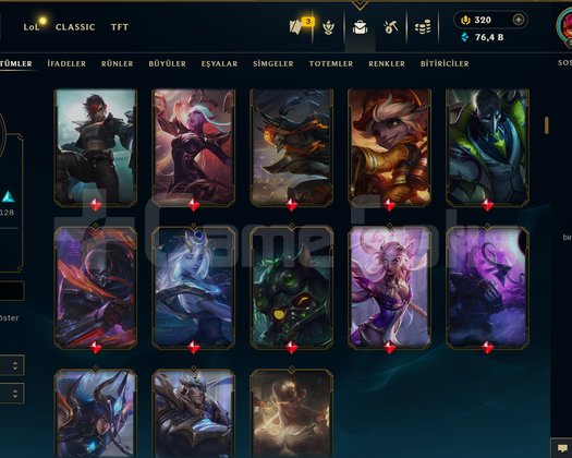 TR + 590 LVL + 300 KOSTÜM + 12 İHTİŞAM!