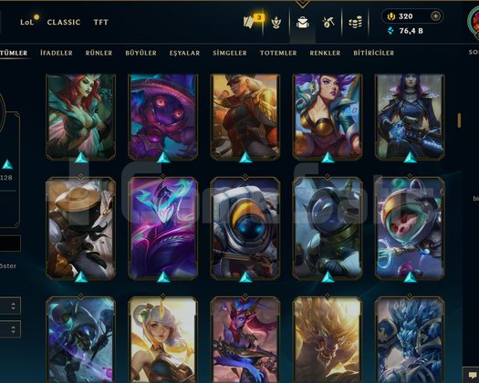 TR + 590 LVL + 300 KOSTÜM + 12 İHTİŞAM!