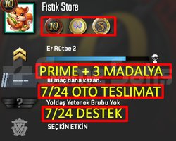 OTO | PRİME + 3-MADALYA + FACEİT + 10+5
