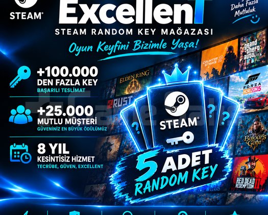 Steam 5 ADET  Random Key