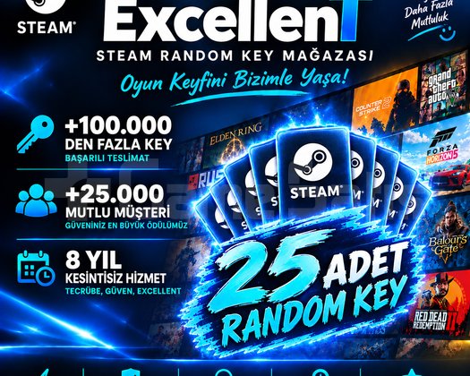 Steam 25 ADET Random Key