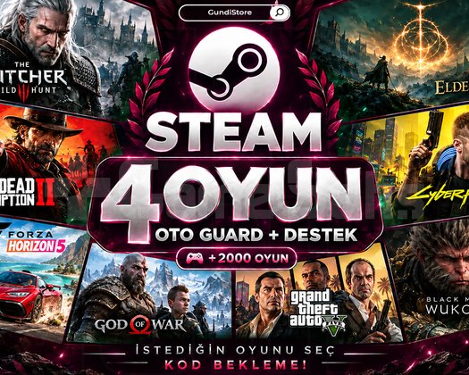 İstediğiniz 4 Oyun OTOMATİK TESLİMAT