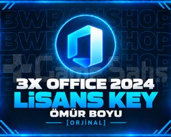 3X OFFİCE 2024 LİSANS KEY ÖMÜR BOYU
